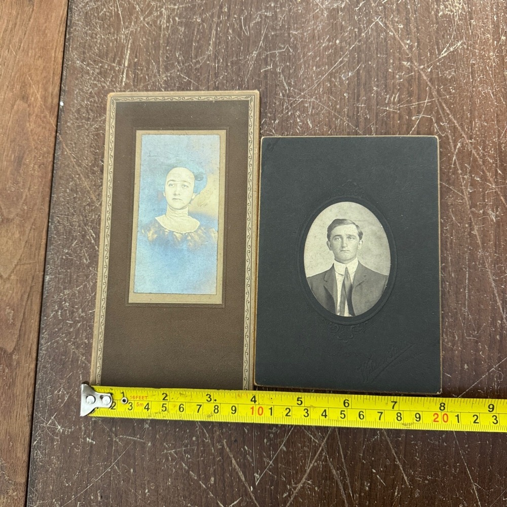 (2) Antique cabinet card Studio Photographs Wilder Studio Marion IL‎ Sherertz - Picture 2 of 9